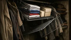 Come creare una mensola appesa e richiudibile nell’armadio con rete metallica e fascette