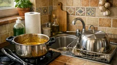 Come pulire la pentola dopo il curry senza rovinare la spugna: il trucco di acqua calda e detersivo