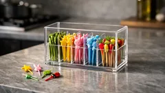 Come organizzare i pick per bento: il contenitore con griglia che li tiene in piedi