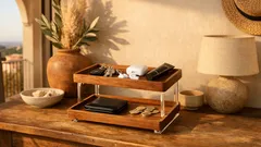 Vassoio a due piani fai da te: l’idea senza attrezzi per mettere ordine in ingresso