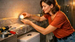 Luce automatica in bagno: il DIY reversibile con LED a sensore che non rovina i mobili