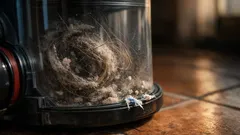 Il trucco del panno secco per svuotare l’aspirapolvere senza sacco senza capelli incastrati