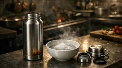 Come togliere le macchie di tè dalla borraccia con ossigeno attivo, senza candeggina al cloro