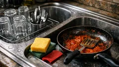 Lavello pieno? Il metodo in 4 passaggi per lavare i piatti più in fretta e con meno acqua