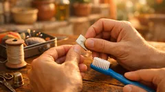 Come infilare il filo nella cruna dell’ago in 10 secondi con il trucco dello spazzolino