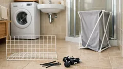 Come creare un cesto portabiancheria pieghevole con rete metallica e fascette, senza trapano