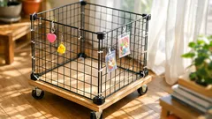 Espositore salvaspazio per gadget: la griglia con fascette che ordina tutto e si sposta in un attimo