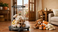 Cesta per peluche fai da te su ruote: l’idea a rete che mette ordine in 10 secondi