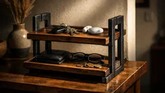 Vassoio a due livelli fai da te per l’ingresso: addio chiavi perse con 7 pezzi low cost